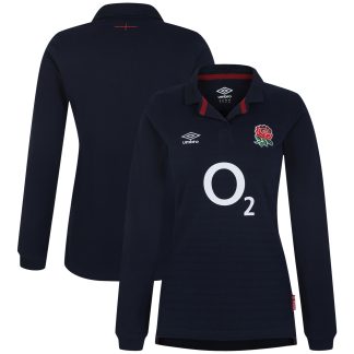 England Rugby Alternate Classic Long Sleeve Jersey 2023/24 - Navy - Womens