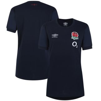 England Rugby Leisure T-Shirt - Navy - Womens