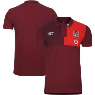 England Rugby Polo Shirt - Red - Mens
