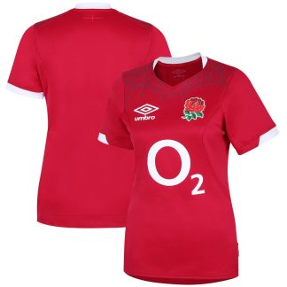 England Rugby Red Roses Alternate Replica Jersey 2021/22 - Red - Womens