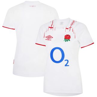 England Rugby Red Roses Home Replica Jersey 2022/23 - White - Womens