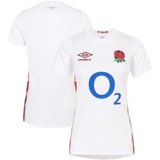 England Rugby Red Roses Home Replica Jersey 2023/24 - White - Junior