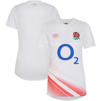 England Rugby Red Roses Warm Up Jersey - White - Womens