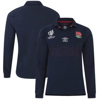 England Rugby World Cup 2023 Alternate Classic Long Sleeve Jersey - Navy - Junior