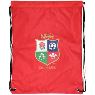 British & Irish Lions Drawstring Bag - Red - 440x330mm