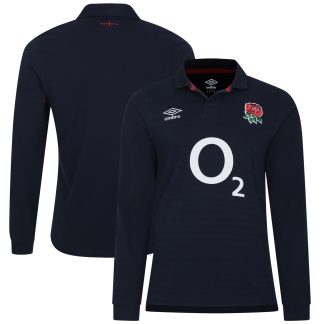 England Rugby Alternate Classic Long Sleeve Jersey 2023/24 - Navy - Junior