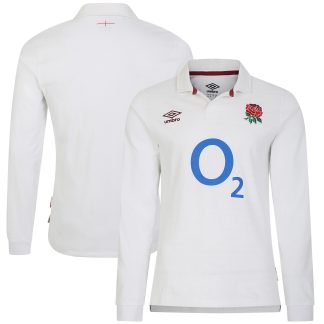 England Rugby Home Classic Long Sleeve Jersey 2023/24 - White - Junior