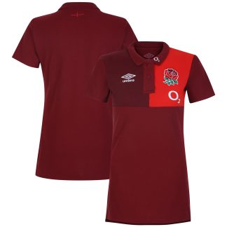 England Rugby Polo Shirt - Red - Womens