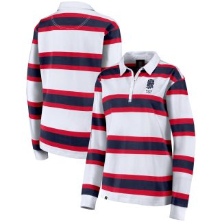 England Rugby Iconic Striped Rugby Shirt - White - Womens