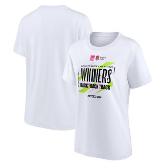 England Rugby Red Roses Back 2 Back Winners T-Shirt - White - Womens