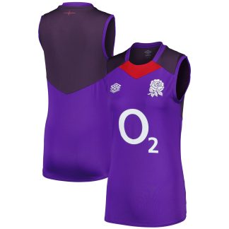 England Rugby Training Sleeveless T-Shirt - Purple - Womens