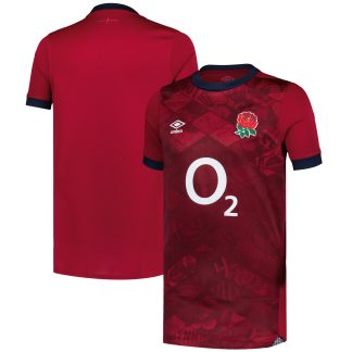 England Rugby Alternate Replica Jersey 2024/25 - Red - Junior