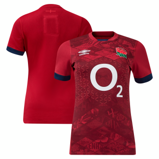 England Rugby Alternate Replica Jersey 2024/25 - Red - Womens