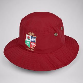 ADULT UNISEX BRITISH & IRISH LIONS WIDE BRIM HAT RED