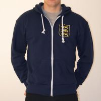 British & Irish Lions 1930s Vintage Rugby Zipped Hoodie Navy