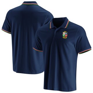 British & Irish Lions Essentials Short Sleeve Tipped Polo - Navy