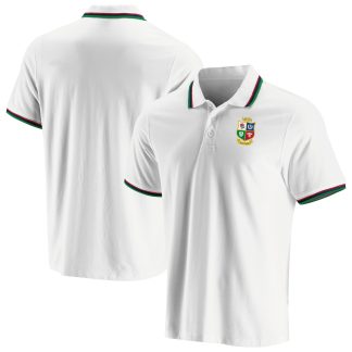 British & Irish Lions Essentials Short Sleeve Tipped Polo - White