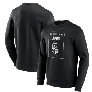 British & Irish Lions Heritage Cross Graphic Crew Sweatshirt - Black