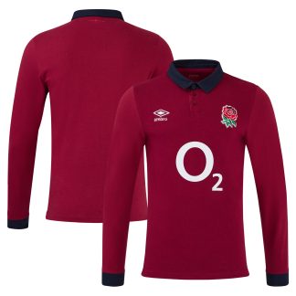 England Rugby Alternate Classic Long Sleeve Jersey 2024/25 - Red - Junior