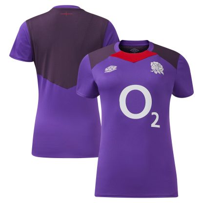 England Rugby Gym Training T-Shirt - Purple - Womens