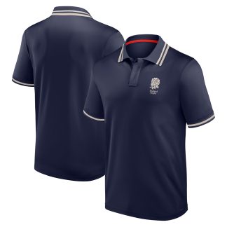 England Rugby Textured Polo Shirt - Navy