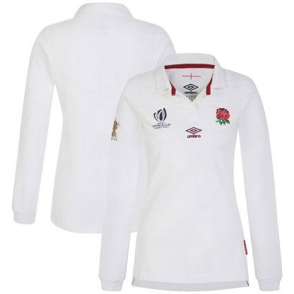 England Rugby World Cup 2023 Home Classic Long Sleeve Jersey - White - Womens