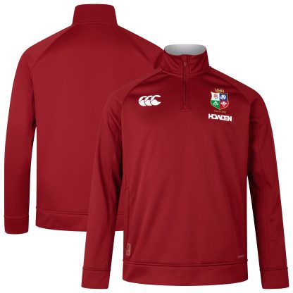 British & Irish Lions 1/4 Zip Fleece - Red