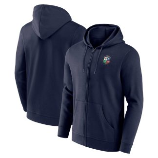 British & Irish Lions Essentials Small Crest Full Zip Hoodie - Navy