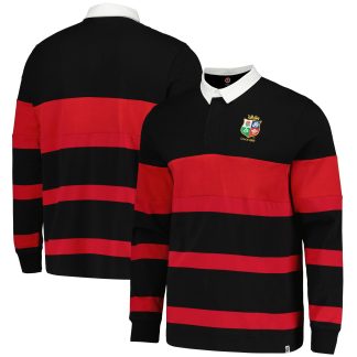 British & Irish Lions Striped Long Sleeve Jersey Polo Shirt