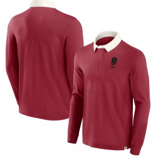 England Rugby Fundamentals Quartered Long Sleeve Rugby Shirt - Red