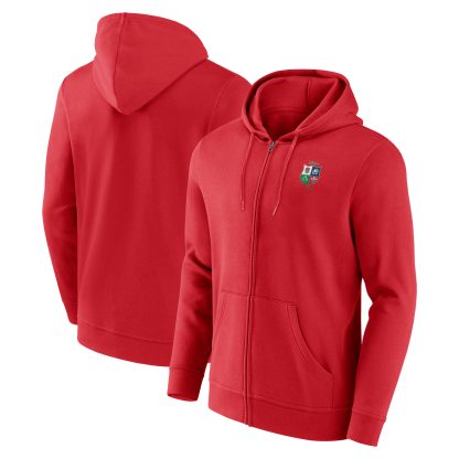 British & Irish Lions Essentials Small Crest Full Zip Hoodie - Red