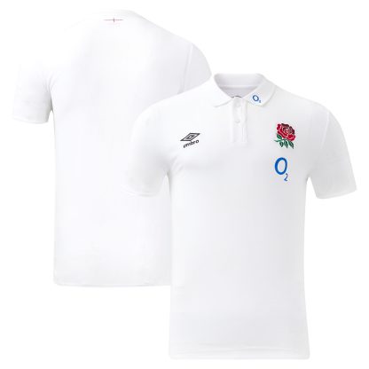 England Rugby Polo Shirt - White - Junior