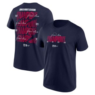 England Rugby Red Roses Guinness Womens Six Nations 2025 Grand Slam Champions T-Shirt - Navy