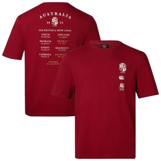 British & Irish Lions 2025 Australia Tour T-Shirt - Red