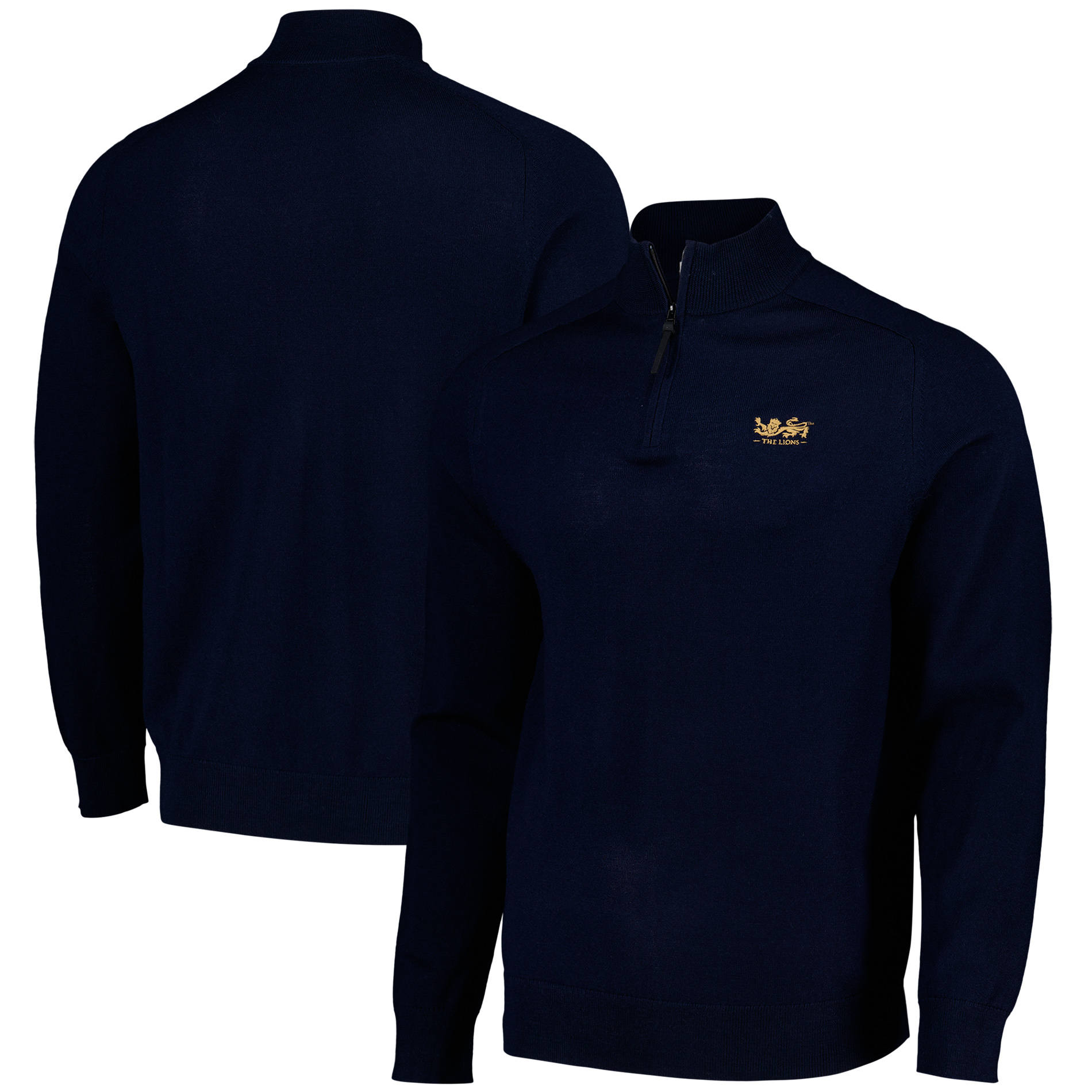 British & Irish Lions Charles Tyrwhitt Performance Merino 1/4 Zip Neck Jumper - Navy