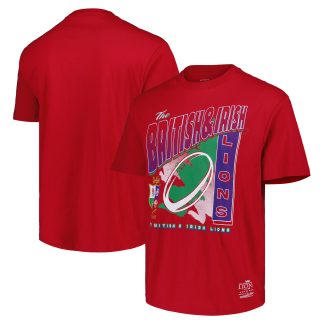 British & Irish Lions x Mitchell & Ness Retro Graphic T-Shirt - Red