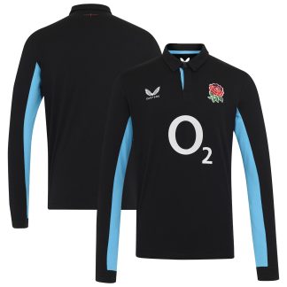 England Rugby Alternate Classic Long Sleeve Jersey 2025/26 - Black - Mens