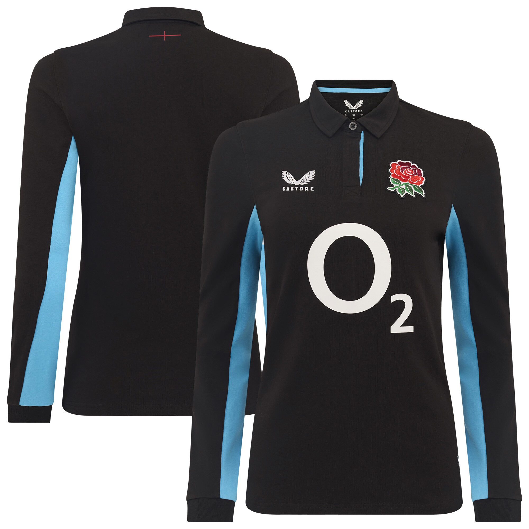 England Rugby Alternate Classic Long Sleeve Jersey 2025/26 - Black - Womens