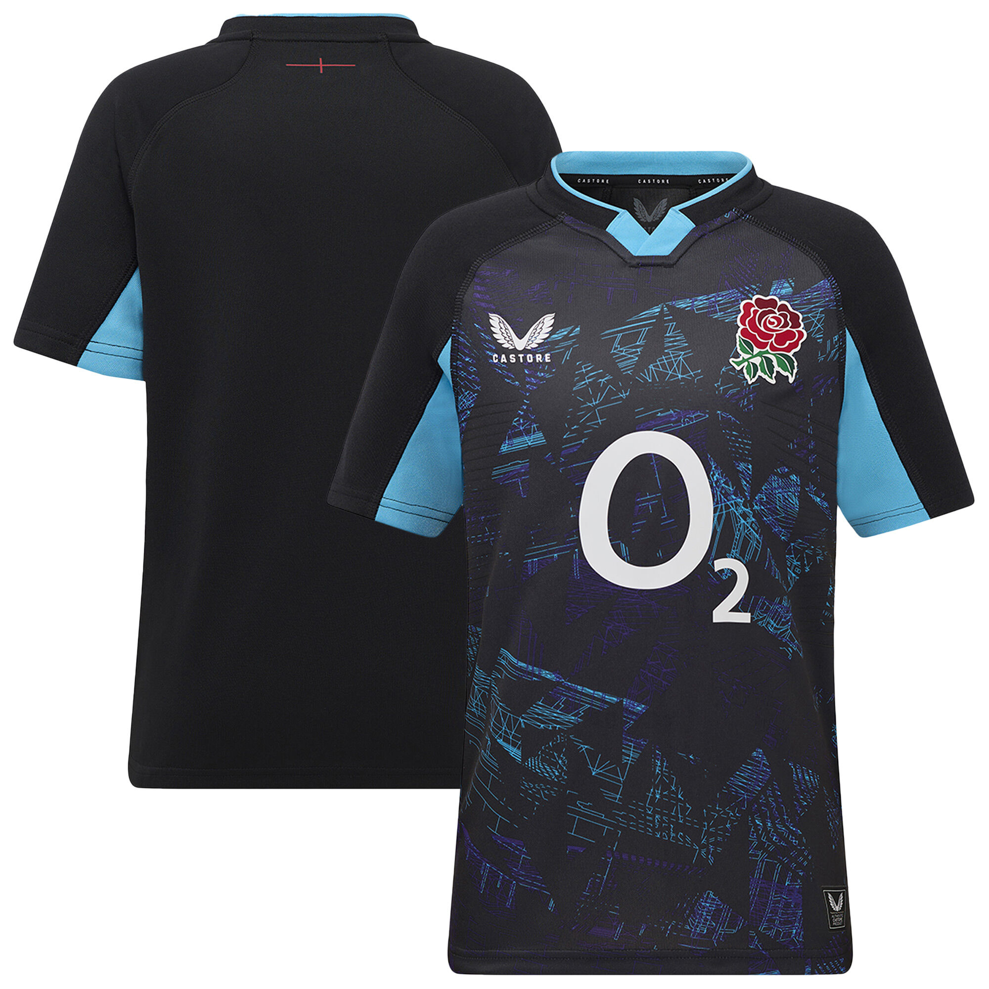 England Rugby Alternate Replica Jersey 2025/26 - Black - Junior