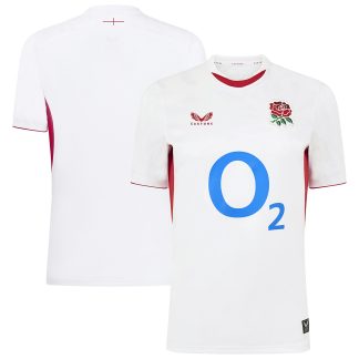England Rugby Red Roses Home Replica Jersey 2025/26 - White - Womens