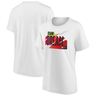 England Rugby Red Roses Team Dream Graphic T-Shirt - White - Womens