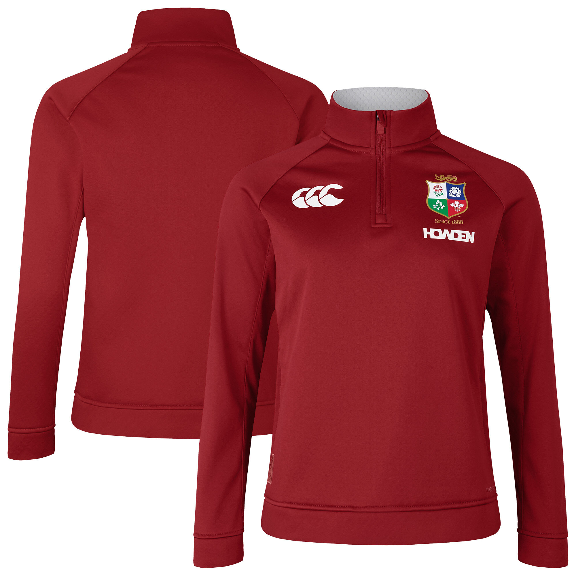 British & Irish Lions 1/4 Zip Fleece - Red - Womens