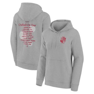 British & Irish Lions 2025 Tour Fixtures Graphic Hoodie - Grey - Womens