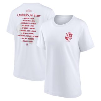 British & Irish Lions 2025 Tour Fixtures Graphic T-Shirt - White - Womens