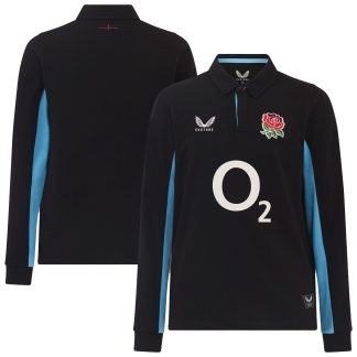 England Rugby Alternate Classic Long Sleeve Jersey 2025/26 - Black - Junior