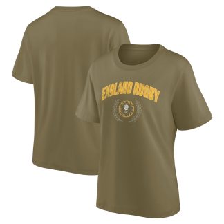 England Rugby Rebel Academia Graphic Oversized T-Shirt - Khaki - Womens