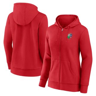 British & Irish Lions Essentials Small Crest Full Zip Hoodie - Red - Womens