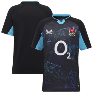 England Rugby Alternate Replica Jersey 2025/26 - Black - Junior