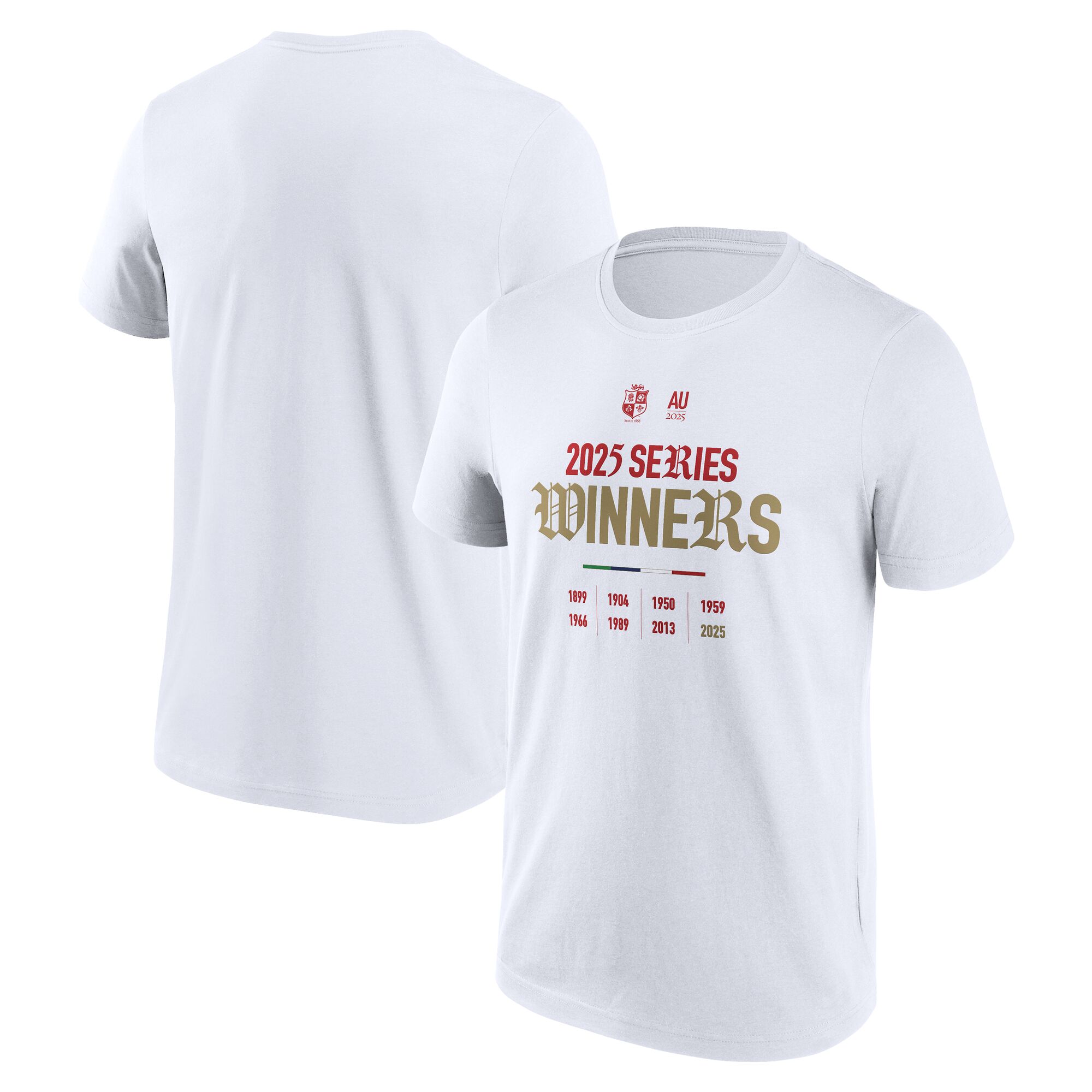 British & Irish Lions 2025 Champions Graphic T-Shirt - White