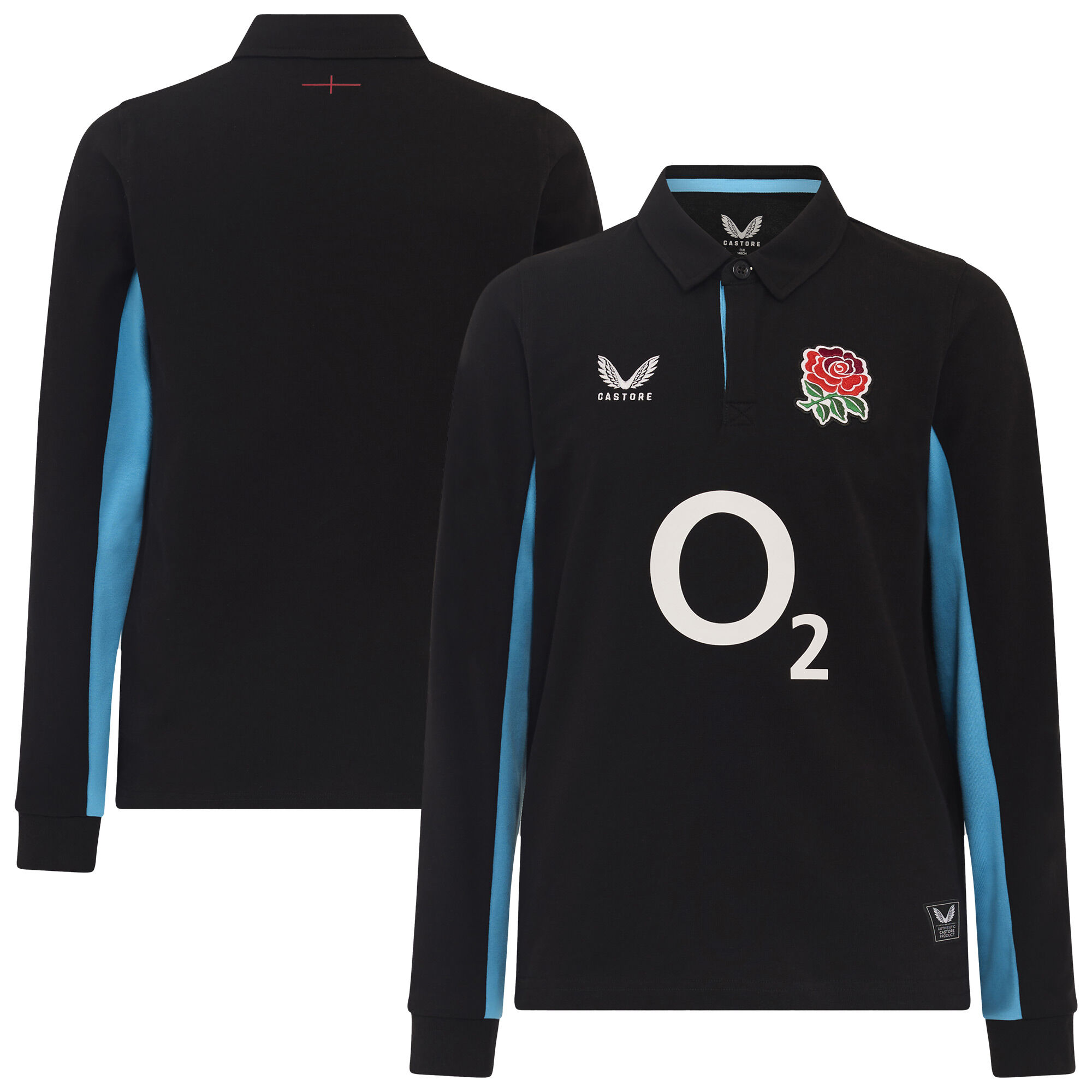 England Rugby Alternate Classic Long Sleeve Jersey 2025/26 - Black - Junior